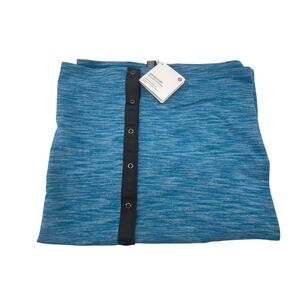 Lululemon Vinyasa Scarf NEW Blue Black Infinity Snaps Foulard